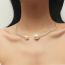 Fashion Silver Large And Small Pearl And Diamond Necklace