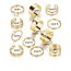 Fashion Gold Alloy Geometric Butterfly Love Chain Ring Set