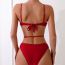 Fashion Wine Red Nylon Hollow One-piece Swimsuit
