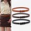 Fashion Brown Wide Belt With Metal Pin Buckle