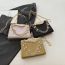 Fashion Black Acrylic Pvc Pearl Chain Large Capacity Crossbody Bag