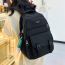 Fashion Off-white With Pendant Oxford Cloth Large Capacity Backpack