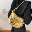 Fashion Silver Pu Plaid Woven Large Capacity Shoulder Bag