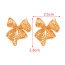 Fashion Gold Copper Hollow Bow Earrings