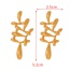 Fashion Golden 2 Copper Geometric Line Earrings
