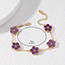 Fashion O White Bracelet Without Diamonds (15 Grams) Alloy Geometric Flower Bracelet