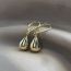 Fashion Golden-water Droplets Copper Hollow Water Drop Earrings