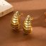 Fashion 2# Copper Threaded Hollow Water Drop Earrings