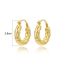 Fashion Gold Copper Round Earrings