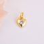 Fashion 10 8# Copper-encrusted Diamond Love Diy Pendant