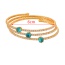 Fashion Sea ??blue Copper And Diamond Geometric Multi-layered Spring Open Bracelet