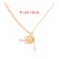 Fashion Gold Pearl Beaded Copper Chain Mama Love Round Necklace