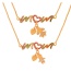 Fashion Girl Copper Inlaid Diamond Love Mom Boy And Girl Necklace