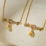 Fashion Girl Copper Inlaid Diamond Love Mom Boy And Girl Necklace