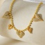 Fashion Gold Copper Inlaid Zirconium Love Gold Bead Necklace (4mm)