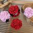 Fashion A Red Flower About 8cm Duckbill Clip Fabric Flower Hairpin