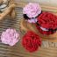 Fashion A Red Flower About 8cm Duckbill Clip Fabric Flower Hairpin