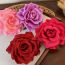 Fashion C Burgundy Rose Fabric Flower Hairpin