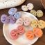 Fashion B Beige Two-piece Set Fabric Contrasting Color Bow Children's Hair Clip