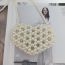 Fashion Pearl Beads Simple Portable Style Acrylic Beaded Woven Tote Bag