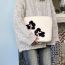 Fashion 15 Inches White Cotton Printed Large Capacity Tablet Case
