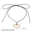 Fashion Silver Stainless Steel Love Wax Rope Necklace