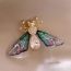 Fashion Butterfly-green Alloy Diamond Butterfly Brooch