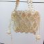 Fashion Pearl Color Acrylic Pearl Beaded Woven Crossbody Bag
