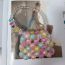 Fashion Symphony Mixed Color Cross-body Style Acrylic Beaded Crossbody Bag