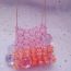 Fashion Pink Orange Acrylic Crystal Beaded Crossbody Bag