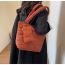 Fashion Khaki Fabric Plaid Large Capacity Shoulder Bag