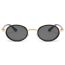Fashion Golden Gray Oval Small Frame Sunglasses