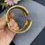 Fashion Gold Geometric Oval Crystal Brushed Bracelet
