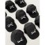 Fashion Black Bow Embroidered Soft Top Baseball Cap