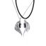 Fashion A Devil And A Leather Rope Copper Geometric Magnetic Wings Necklace