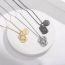 Fashion Medal Silver Gold Plated Copper Geometric Dove Oval Necklace