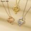 Fashion Gold Copper And Diamond Love Angel Necklace