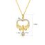 Fashion Gold Copper And Diamond Love Angel Necklace