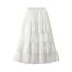 Fashion White Polyester Mesh Layered Skirt