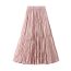 Fashion Coffee Polyester Pleated Skirt