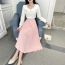Fashion White Polyester Pleated Skirt