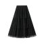 Fashion Black Mesh Layered Skirt