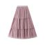 Fashion Apricot Mesh Layered Skirt