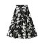 Fashion Black Graffiti Floral Skirt
