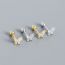 Fashion Gold Color Silver Diamond Butterfly Piercing Nails