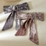 Fashion Grey Fabric Diamond Tie Dye Bow Necklace Hair Clip
