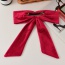 Fashion Red Fabric Plush Diamond Bow Hair Clip