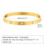 Fashion Gold Stainless Steel Square Zirconium Bracelet