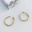 Fashion 32*35mm Gold Metal Twisted C-shape Earrings