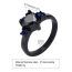 Fashion Black Titanium Steel Diamond Love Ring